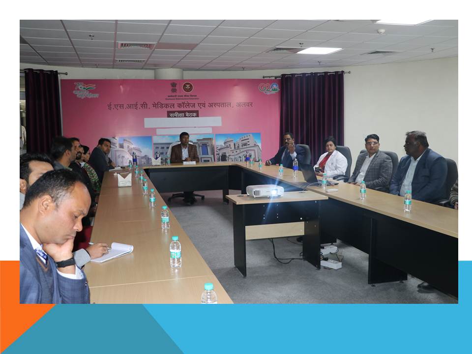 Shri Rameswar Teli Ji, Honble Minister of State of Labour and Employment and Minister of State of Petroleum and Natural Gas of India visit in ESIC MCH Alwar Rajasthan 11-02-2024